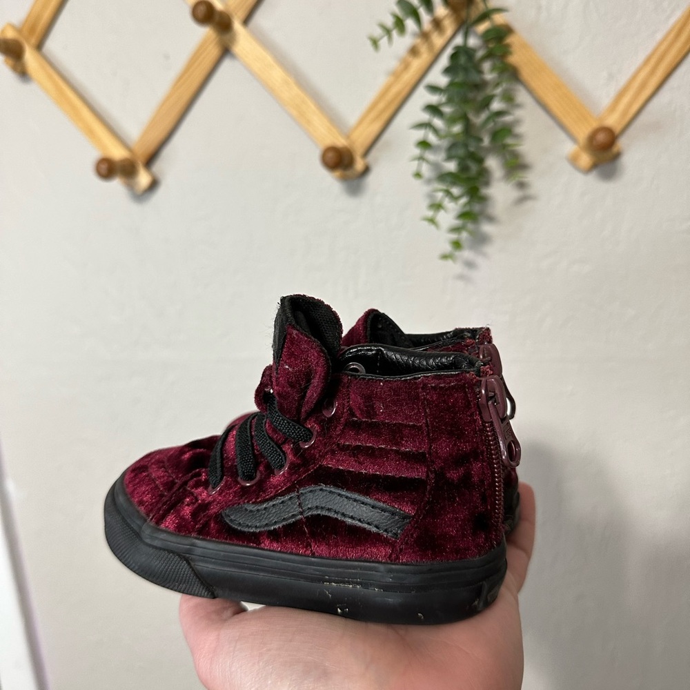 Toddler High Top Vans Velvet 5C - Picture 2 of 4